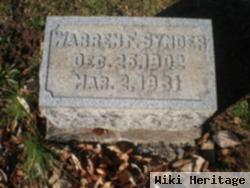 Warren F. Snyder