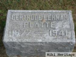 Gertrude Zimmer Lehman Platte