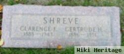 Clarence F Shreve