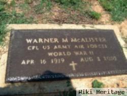 Corp Warner M. Mcalister