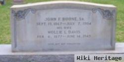 John F Boone, Sr