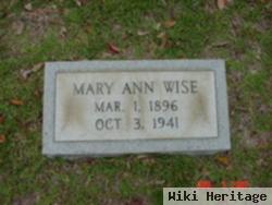 Mary Ann "annie" Redmond Wise