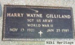 Sgt Harry Wayne "wayne" Gilliland