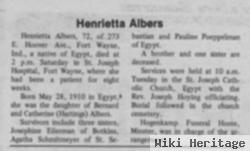 Henrietta C. Albers