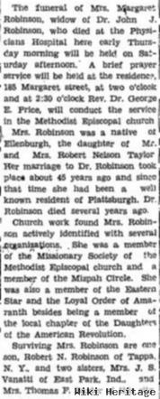 Margaret E. Taylor Robinson