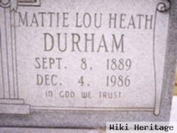 Mattie Lou Heath Mason Durham