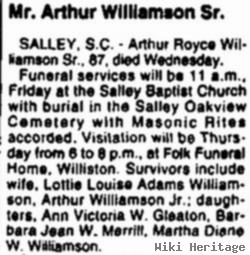 Arthur Royce Williamson, Sr