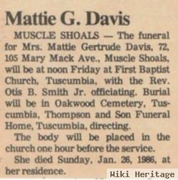 Mattie Gertrude Davis