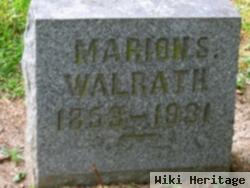 Marion S Wickham Walrath