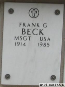 Master Sergeant Frank G Beck