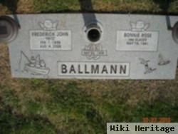 Frederick John "fritz" Ballmann