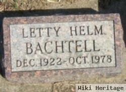 Letty Helm Bachtell