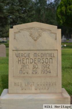 Vergie Mcdaniel Henderson