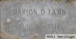 Marion D Lamb