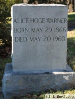 Alice T Hoge Warner