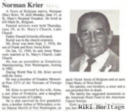 Norman M Krier