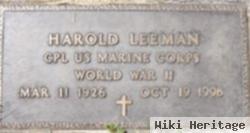 Cpl Harold Leeman