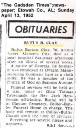 Rufus Bartow Clay