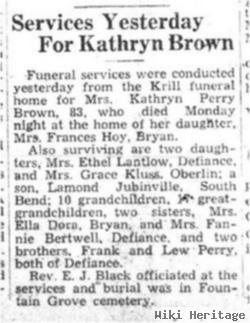 Catherine "kathryn" Perry Brown