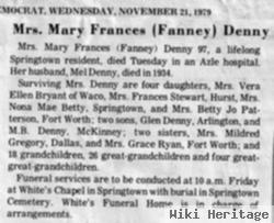 Mary Frances "fannie" Gregory Denney