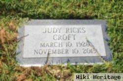Judith Claire "judy" Ricks Croft