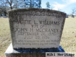 Mattie L "williams" Mccraney