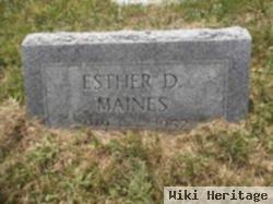 Esther D. Maines Maines