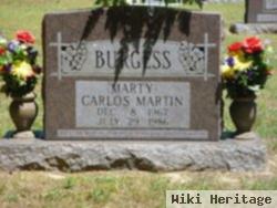 Carlos Martin "marty" Burgess