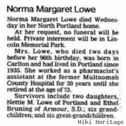 Norma Margaret Edson Lowe