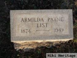 Armilda Cannady Payne List