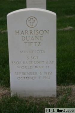 Sgt Harrison Duane Tietz