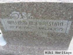 William Martin "bill" Christian