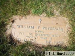 William F Peterson