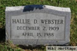 Hallie D Webster