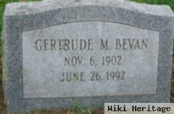 Gertrude M Bevan