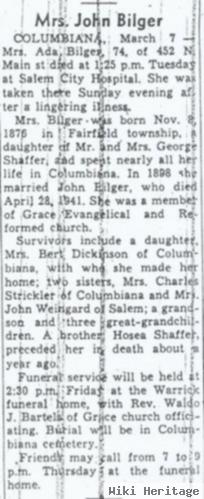 Ada S. Shaffer Bilger