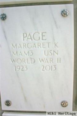 Margaret K Page