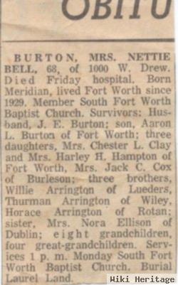 Nettie B Burton