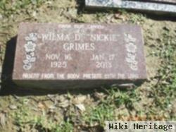 Wilma D "nickie" Grimes