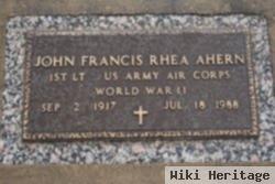 Lieut John Francis Rhea Ahern