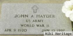 John A Hayder