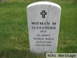 Wayman M Alexander