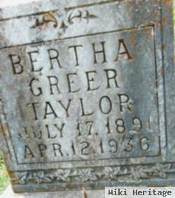 Bertha E Greer Taylor