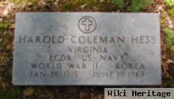 Lcdr Harold Coleman Hess