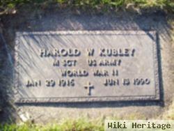 Sgt Harold W. Kubley