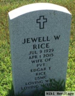 Jewell W Rice