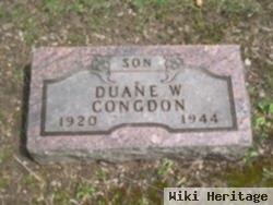 Duane W Congdon