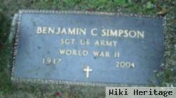 Sgt Benjamin C Simpson