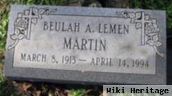 Beulah A. Lemen Martin