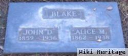Alice M Blake